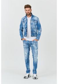 DSQUARED2 Kurtka jeansowa Dan Jean Jacket. Kolor: niebieski. Materiał: jeans