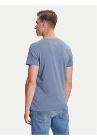 Tommy Jeans T-Shirt DM0DM04411 Niebieski Slim Fit. Kolor: niebieski. Materiał: bawełna