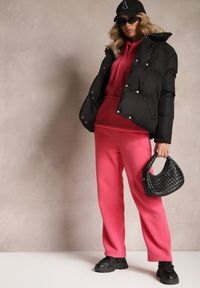 Renee - Czerwony 2-częściowy Komplet Ocieplany z Bluzą i Spodniami Enchante. Kolor: czerwony. Materiał: dresówka, polar, tkanina #5