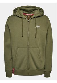 Alpha Industries Bluza Basic Zip 118342 Zielony Regular Fit. Kolor: zielony. Materiał: bawełna