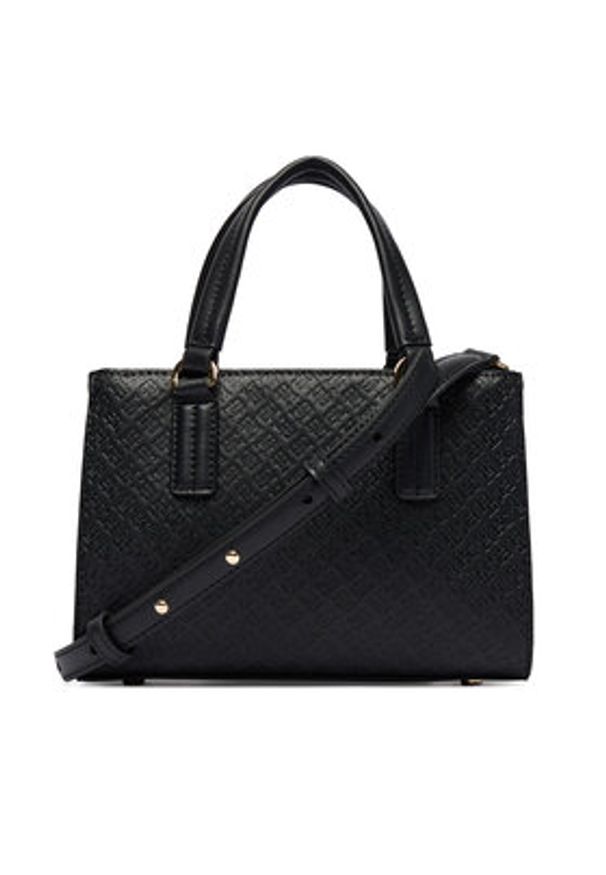 TOMMY HILFIGER - Tommy Hilfiger Torebka Th Daily Mini Tote Mono AW0AW18416 Czarny. Kolor: czarny. Materiał: skórzane