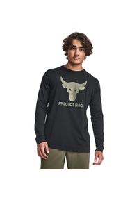 Bluza Under Armour Project Rock Brahma Bull Long Sleeve, Mężczyźni. Kolor: czarny. Materiał: materiał, bawełna. Długość rękawa: długi rękaw. Sport: fitness