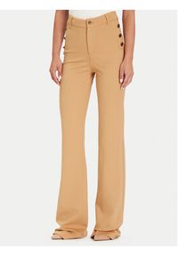 Guess Spodnie materiałowe W5BB16 KCMU2 Beżowy Flare Fit. Kolor: beżowy. Materiał: syntetyk #3