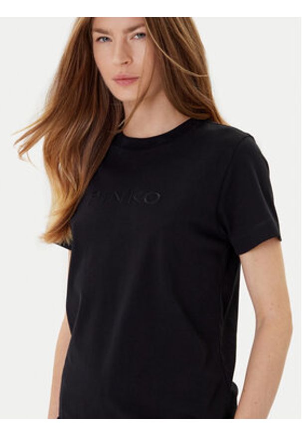Pinko - PINKO T-Shirt Start 101752 A2RD Czarny Regular Fit. Kolor: czarny. Materiał: bawełna