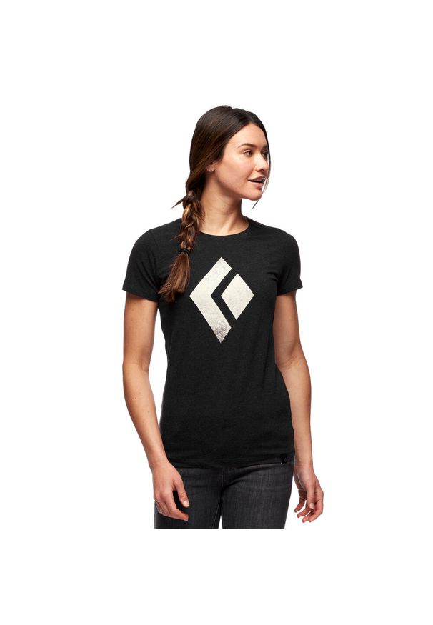 Koszulka sportowa damaska Black Diamond CHALKED UP TEE z krótkim rękawem. Kolor: czarny. Długość rękawa: krótki rękaw. Długość: krótkie
