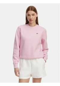 Lacoste Bluza SF5245 Różowy jasny Relaxed Fit. Kolor: różowy. Materiał: syntetyk #1