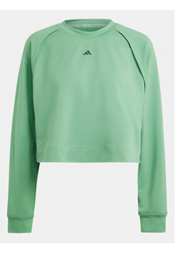 Adidas - adidas Bluza techniczna Power IT9198 Zielony Loose Fit. Kolor: zielony. Materiał: syntetyk