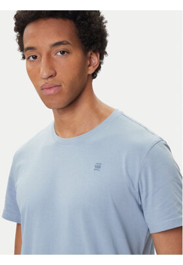 G-Star RAW - G-Star Raw T-Shirt Base-S D16411-336 Błękitny Regular Fit. Kolor: niebieski. Materiał: bawełna
