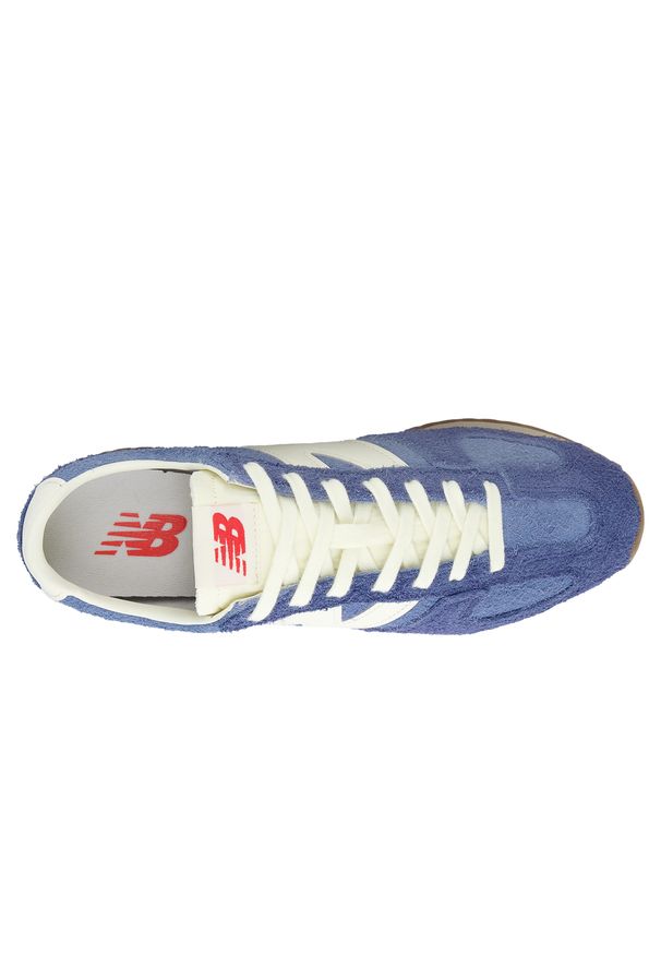 Buty unisex New Balance U471PSB – niebieskie. Kolor: niebieski. Materiał: zamsz, materiał, syntetyk. Szerokość cholewki: normalna. Wzór: jodełka. Sezon: lato