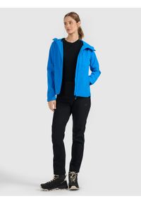 4f - 4F Kurtka softshell wiatroodporna membrana 10000 damska - niebieska XXL. Kolor: niebieski. Materiał: softshell. Technologia: Primaloft. Wzór: gładki. Sport: turystyka piesza, wspinaczka