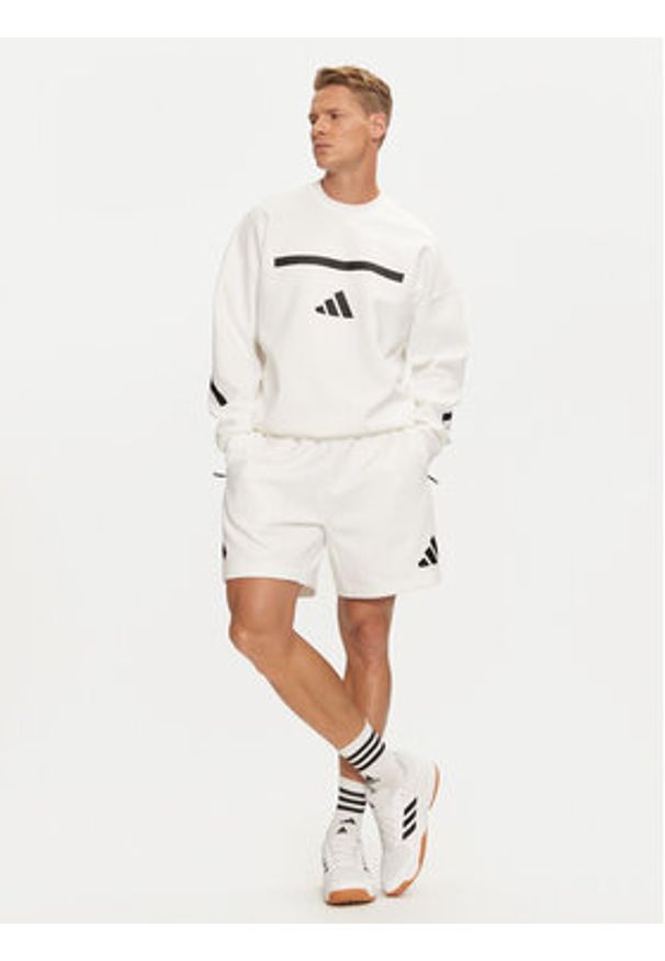 Adidas - adidas Szorty sportowe Z.N.E. JJ4893 Biały Regular Fit. Kolor: biały. Materiał: bawełna, syntetyk. Styl: sportowy