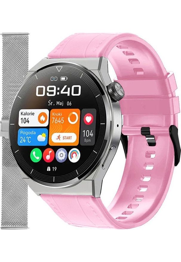 Smartwatch Enter SAT.111.239.1411-SET Różowy. Rodzaj zegarka: smartwatch. Kolor: różowy