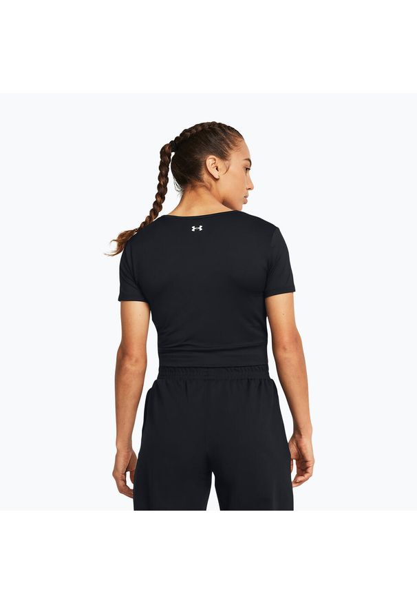 Top treningowy damski Under Armour Motion Crossover Crop. Kolor: czarny. Sport: fitness