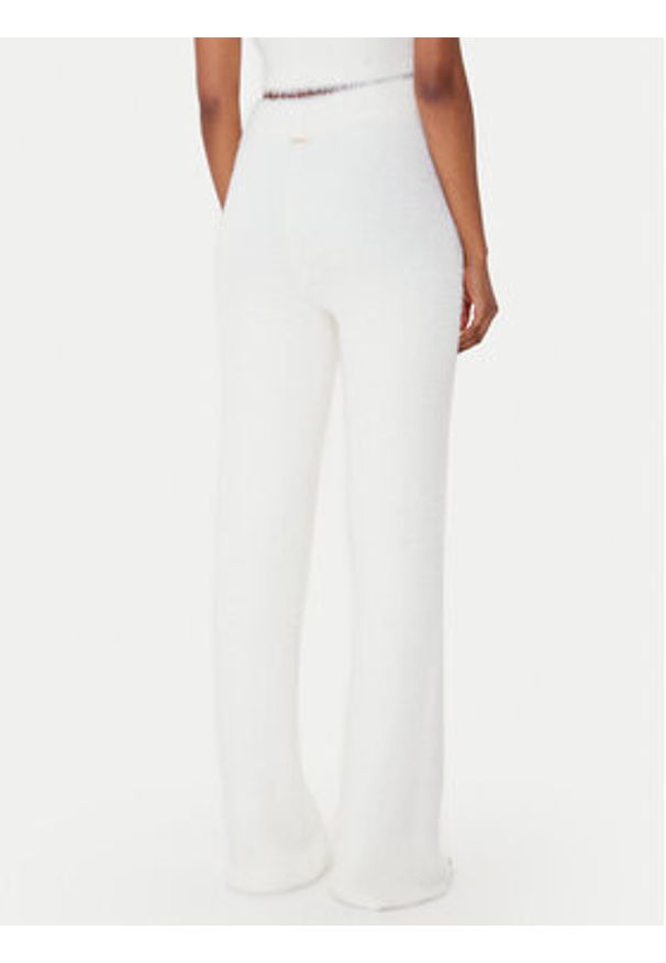 Guess Spodnie dzianinowe O5BB03 Z1282 Écru Flare Fit. Materiał: syntetyk