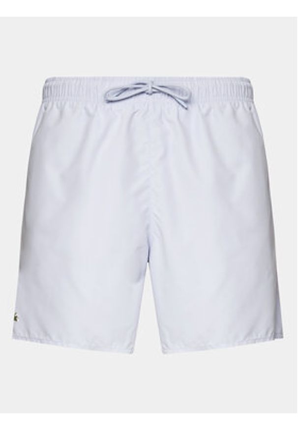 Lacoste Szorty kąpielowe MH6270 Niebieski Regular Fit. Kolor: niebieski. Materiał: syntetyk