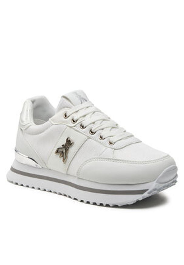 Patrizia Pepe Sneakersy PJ266.30 S Biały. Kolor: biały. Materiał: materiał