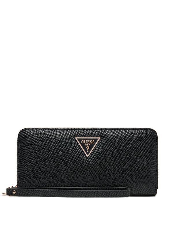 Guess Duży Portfel Damski Laurel II Slg SWZG74 59146 Czarny. Kolor: czarny. Materiał: skóra