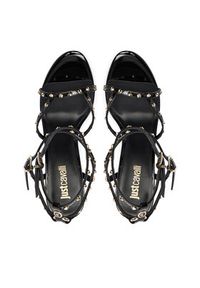 Just Cavalli Sandały 79RA3S20 ZSD52 Czarny. Kolor: czarny. Materiał: skóra #4