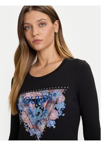 Guess Bluzka W5BI74 J1314 Czarny Slim Fit. Kolor: czarny. Materiał: bawełna #3