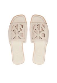DKNY Klapki Jalila K1412783 Écru. Materiał: skóra
