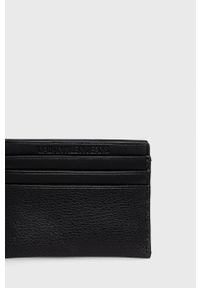 Calvin Klein Jeans Etui na karty damski kolor czarny. Kolor: czarny. Materiał: włókno, materiał. Wzór: gładki #5