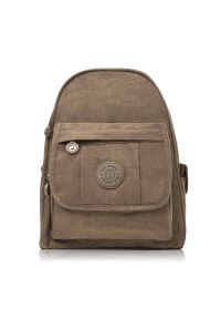 BAG STREET - Plecak damski Bag Street SP-10-BR brązowy. Kolor: brązowy. Materiał: materiał. Styl: street #1