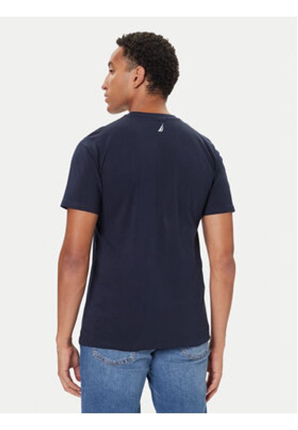 Nautica T-Shirt Koa N1S03430 Granatowy Regular Fit. Kolor: niebieski. Materiał: bawełna