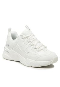skechers - Skechers Sneakersy Star Strikez 117355/OFWT Biały. Kolor: biały. Materiał: skóra