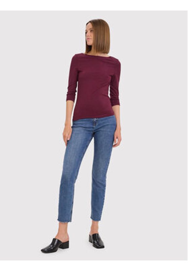 Vero Moda Bluzka Panda 10274133 Bordowy Regular Fit. Kolor: czerwony. Materiał: bawełna