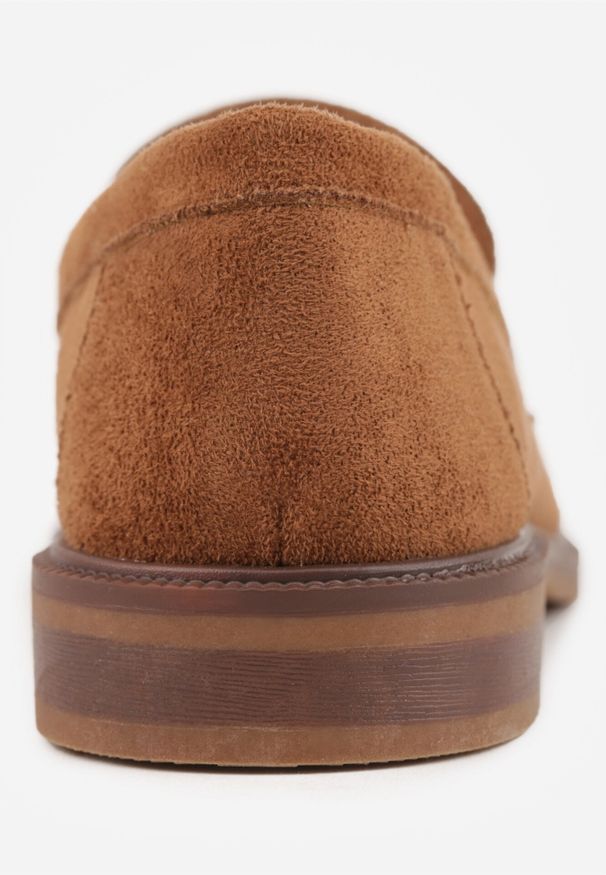 Born2be - Brązowe Mokasyny VICES z Wkładką ze Skóry Naturalnej i Metaliczną Aplikacją Nanora. Okazja: do pracy, na co dzień, na spotkanie biznesowe. Kolor: brązowy. Materiał: skóra. Wzór: aplikacja. Styl: elegancki, biznesowy, casual