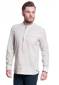 Mustang - MĘSKA KOSZULA MATERIAŁOWA MUSTANG CASPER LINEN SHIRT 1009583 4014. Materiał: materiał #1