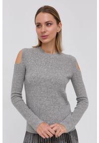 AllSaints Sweter wełniany damski kolor szary. Okazja: na co dzień. Kolor: szary. Materiał: wełna. Długość rękawa: długi rękaw. Długość: długie. Styl: casual #1