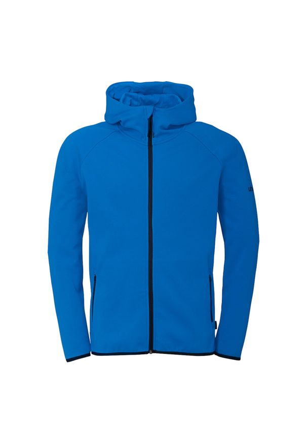 UHLSPORT - Dziecięca bluza dresowa z kapturem Uhlsport ID. Typ kołnierza: kaptur. Kolor: niebieski. Materiał: dresówka. Wzór: nadruk. Sport: piłka nożna