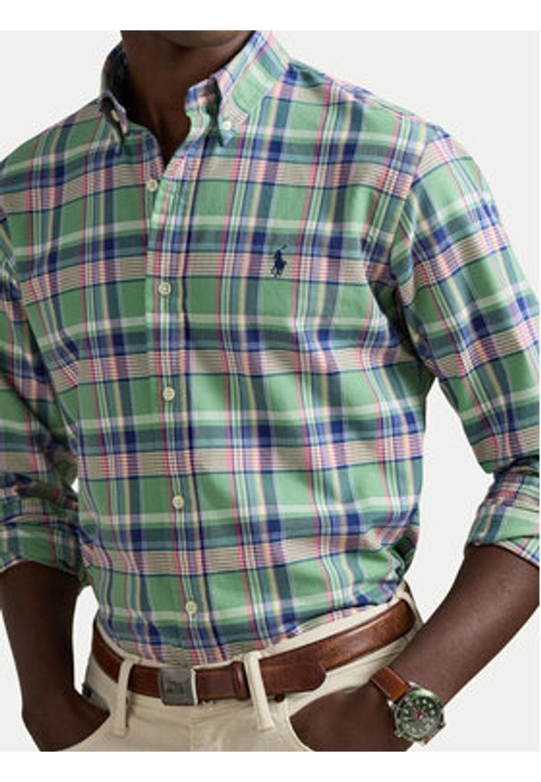 Polo Ralph Lauren Koszula 710922273007 Kolorowy Custom Fit. Typ kołnierza: polo. Materiał: bawełna. Wzór: kolorowy