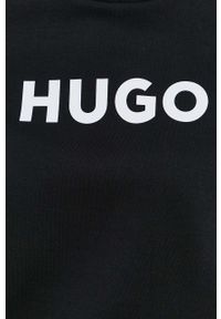 Hugo bluza bawełniana 50470571 damska kolor czarny z nadrukiem. Okazja: na co dzień. Kolor: czarny. Materiał: bawełna. Długość rękawa: długi rękaw. Długość: długie. Wzór: nadruk. Styl: casual #2
