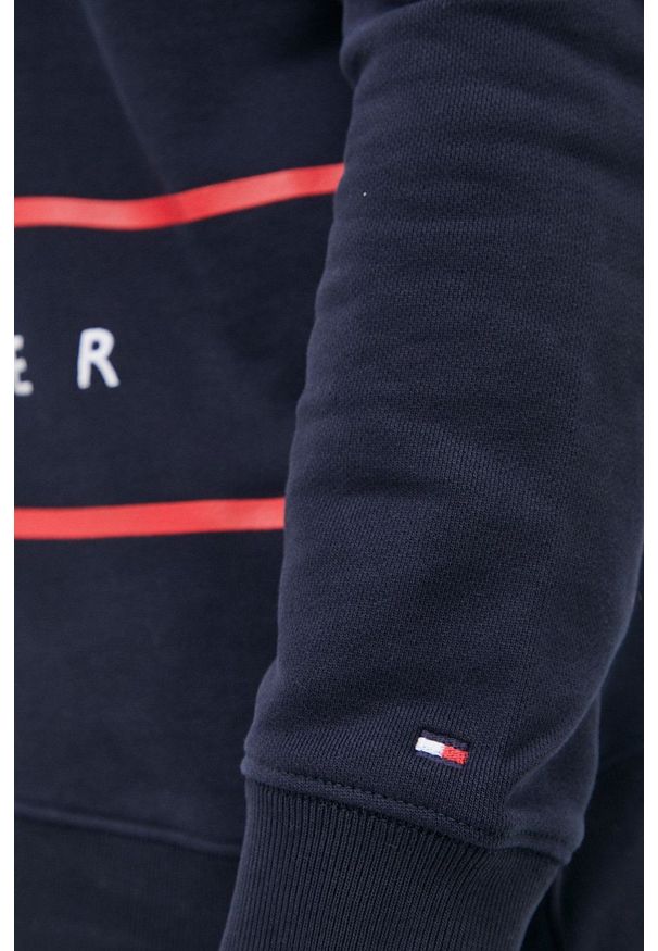 TOMMY HILFIGER - Tommy Hilfiger - Bluza bawełniana. Okazja: na co dzień. Kolor: niebieski. Materiał: bawełna. Długość: krótkie. Styl: casual