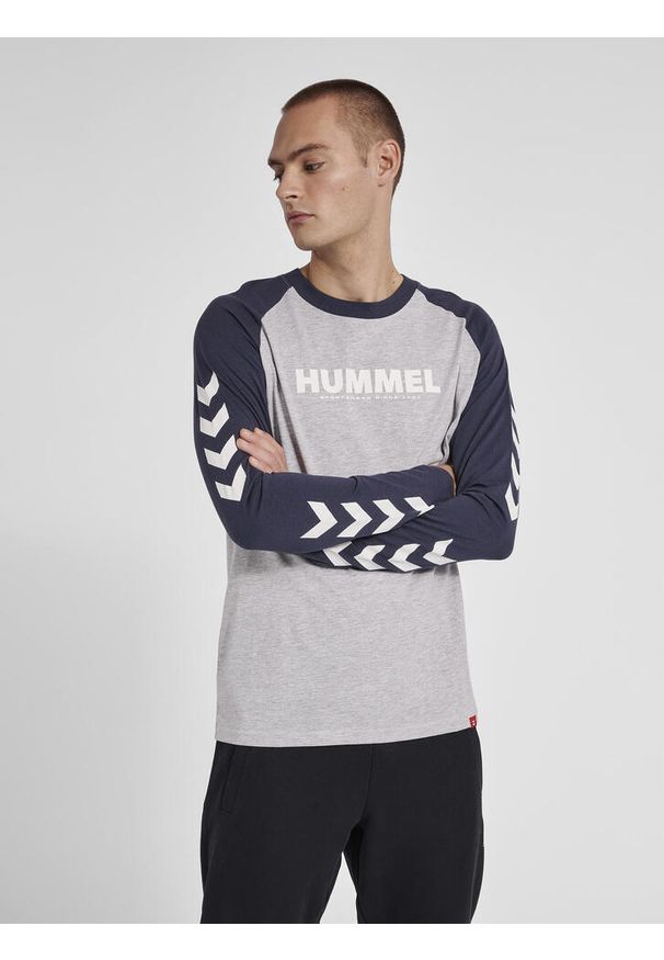 Koszulka z długim rękawem Hummel Legacy Blocked. Kolor: szary. Długość rękawa: długi rękaw. Długość: długie. Wzór: jodełka, kolorowy