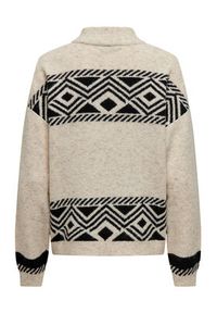 only - ONLY Golf Victoria 15321179 Beżowy Regular Fit. Typ kołnierza: golf. Kolor: beżowy. Materiał: syntetyk #7