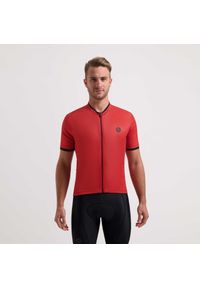 ROGELLI - Koszulka rowerowa męska Rogelli Essential. Kolor: czerwony, wielokolorowy, czarny. Sport: kolarstwo #1