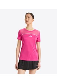 Koszulka tenisowa damska Diadora L. SS Core T-Shirt. Kolor: wielokolorowy, różowy, biały. Sport: tenis