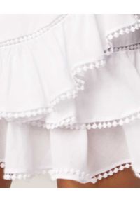 CHARO RUIZ IBIZA - Biała spódnica mini Fera. Kolor: biały. Materiał: bawełna. Sezon: lato. Styl: wakacyjny #3