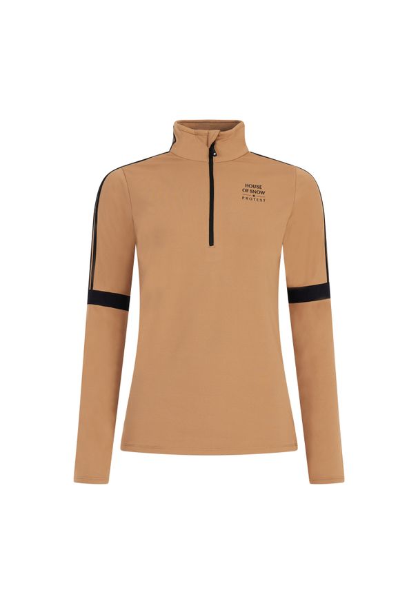 Damski polar Protest Carly. Kolor: brązowy. Materiał: polar. Sezon: zima. Sport: narciarstwo