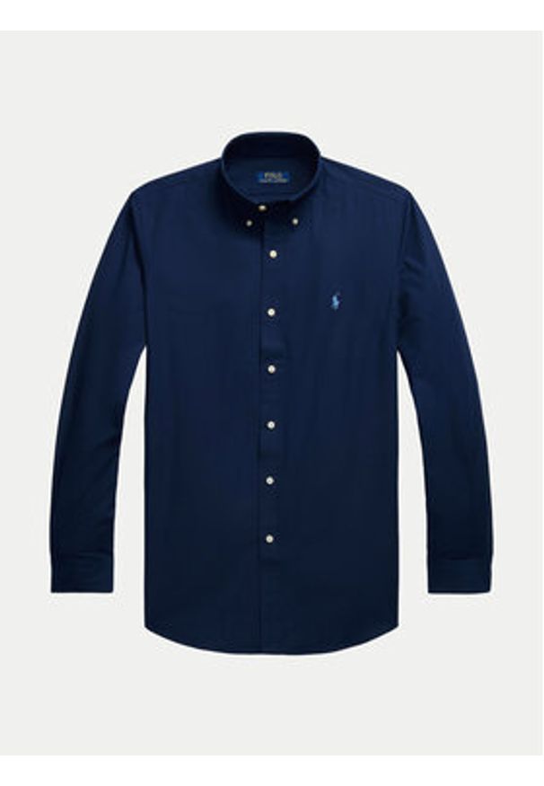 Polo Ralph Lauren Koszula 710928255001 Granatowy Custom Fit. Typ kołnierza: polo. Kolor: niebieski. Materiał: bawełna