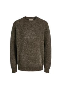 Sweter Jack & Jones Rollie dziany czekoladowy labrador. Kolor: biały, wielokolorowy #1