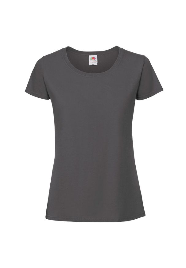 FRUIT OF THE LOOM - Koszulka Damska Iconic 190. Kolor: zielony. Sport: turystyka piesza