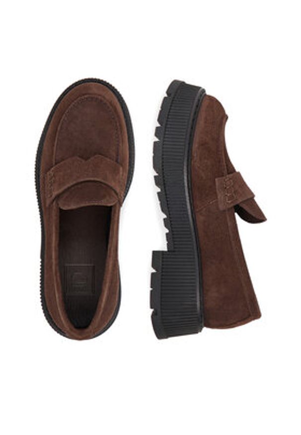 G-Star RAW - G-Star Raw Loafersy EO-HAYAT-9001-25 Brązowy. Kolor: brązowy. Materiał: zamsz, skóra