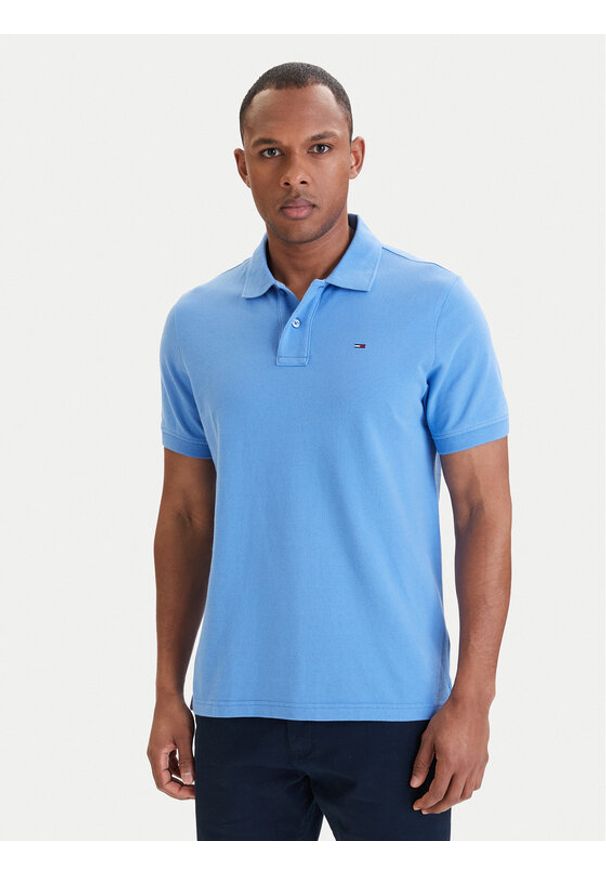 Tommy Jeans Polo DM0DM22711 Niebieski Regular Fit. Typ kołnierza: polo. Kolor: niebieski. Materiał: bawełna