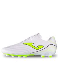 Buty piłkarskie męskie Joma BUTYJOMAAGUS2502FGAGUILA2502WHITEFG. Zapięcie: sznurówki. Kolor: biały. Materiał: materiał. Szerokość cholewki: normalna. Sport: piłka nożna