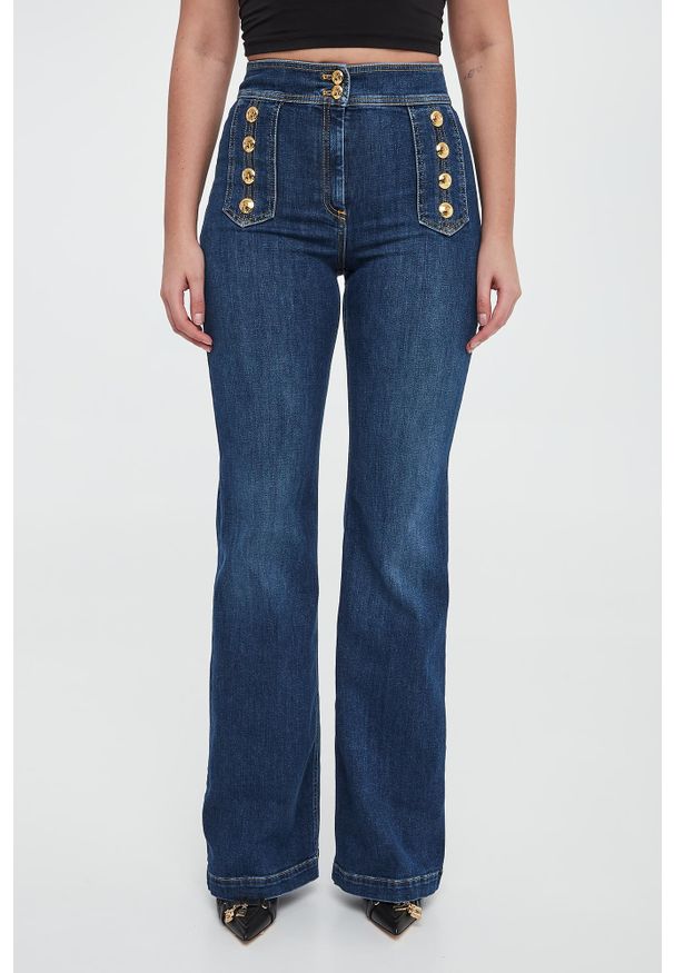 Elisabetta Franchi - Jeansy damskie palazzo ELISABETTA FRANCHI