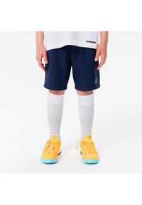 KIPSTA - Spodenki piłkarskie dla dzieci Kipsta Viralto Club. Kolor: niebieski. Materiał: poliester, elastan, poliamid, materiał. Sezon: lato. Styl: sportowy